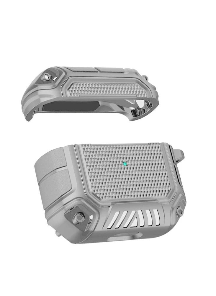 AirPods 3 Case, Shockproof Protective Cover, Military Hard Shockproof Full Body Case with Keychain Compatible with Apple AirPods3, Grey