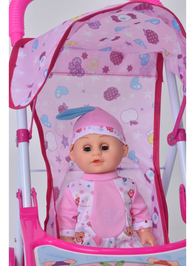 Baby Doll with Foldable and Portable Stroller  - Image 5
