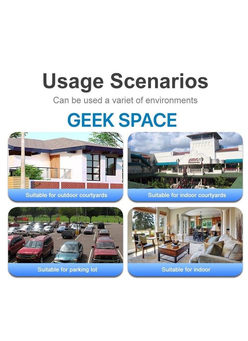 المهوس الفضاء - كاميرا كشف خارجية تعمل بالطاقة الشمسية Geek Space VTS02 4G، حل أمان متقدم، تكبير بصري 10 أضعاف، مقاومة للماء، كشف الحركة PIR، دوران 360 درجة - Image 1