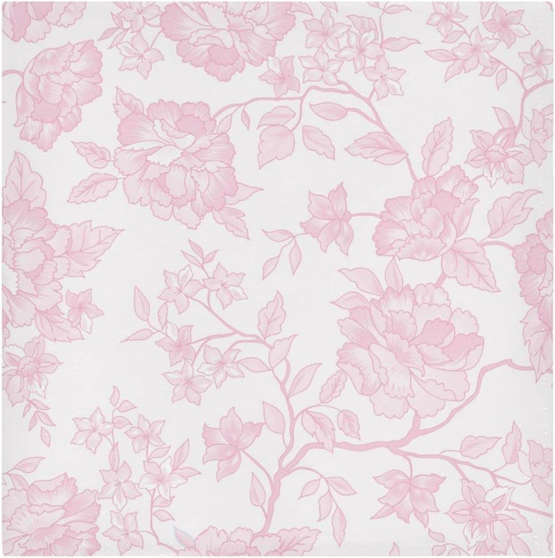 xigua Pink Floral Cloth Napkins Set of 6 Pack 20 Inches Washable Kitchen Table Dinner Napkins for Wedding Hotel Home Party - Image 1