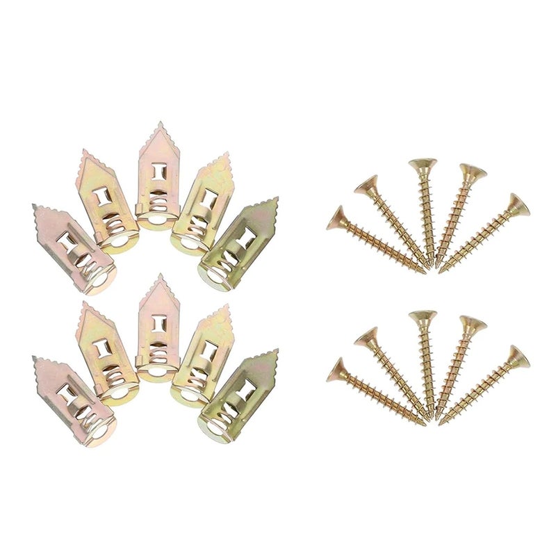 Self Drilling Drywall Anchors 220pcs Heavy Duty Rust Resistant Metal Fasteners for Plasterboard Wood - Image 4