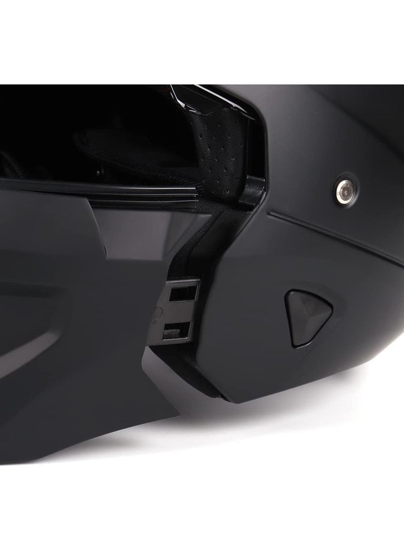 Unisex-Adult Motorcycle Modular Helmet - Open Face/Full Face Design, DOT Approved, Gloss Black for Street Bike, Cruiser, Scooter - Image 3
