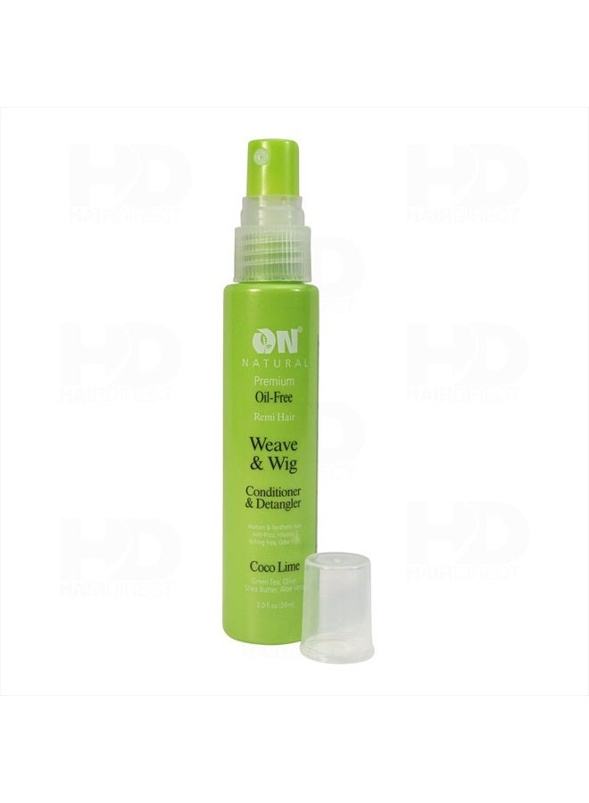 Natural Organic On Organic Natural Premium Oil-Free Weave & Wig Conditioner & Detangler Coco Lime 2 oz  - Image 1
