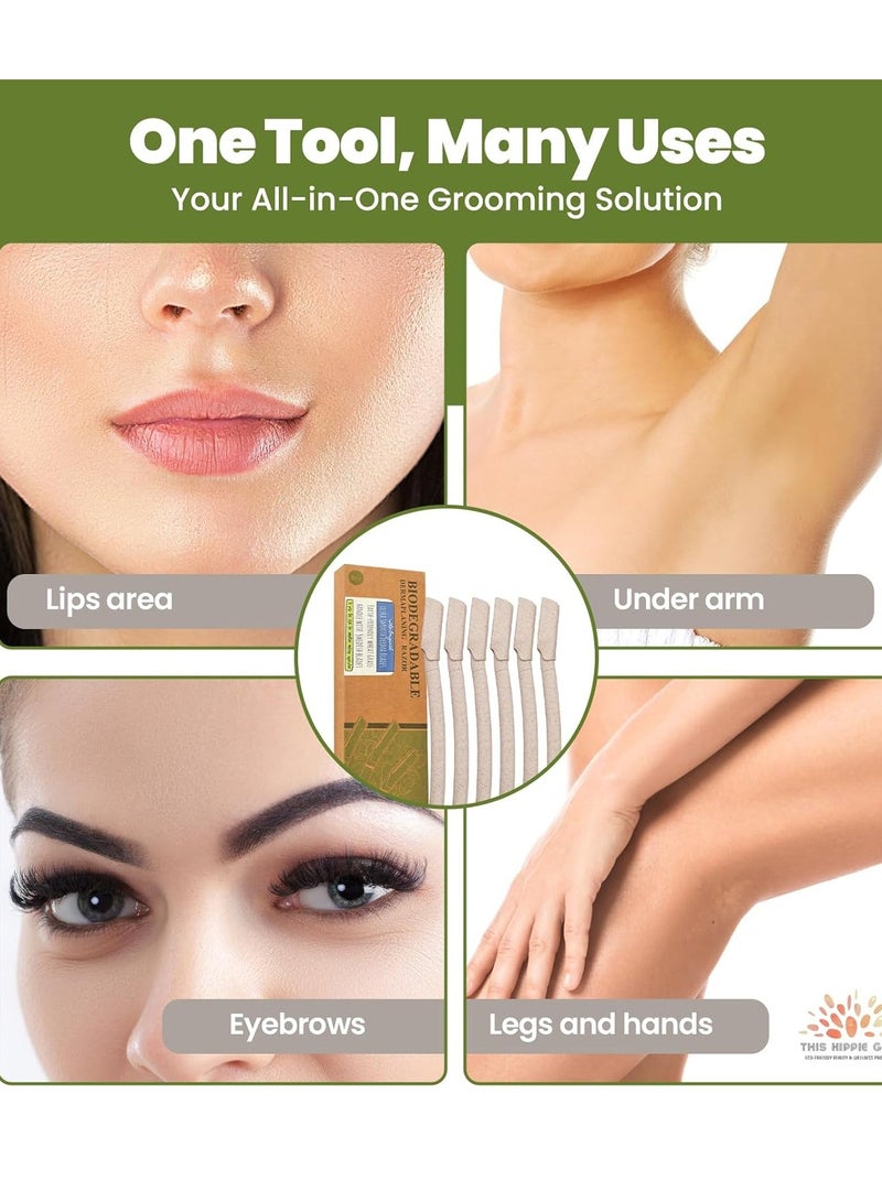 Boho Aromatic Biodegradable Derma plane Razor for Women 6pcs - Image 2