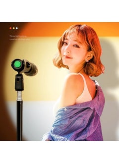 Generic Rechargeable Photography Spotlight LED Supplementary Light Jewelry Gourmet Photography Lighting Light Live Backlighting Contour Hair Light-Specifications:Handheld Spotlight-two-color Microphone Clip 2.1 M Bracket Overhead Bracket  - Image 4
