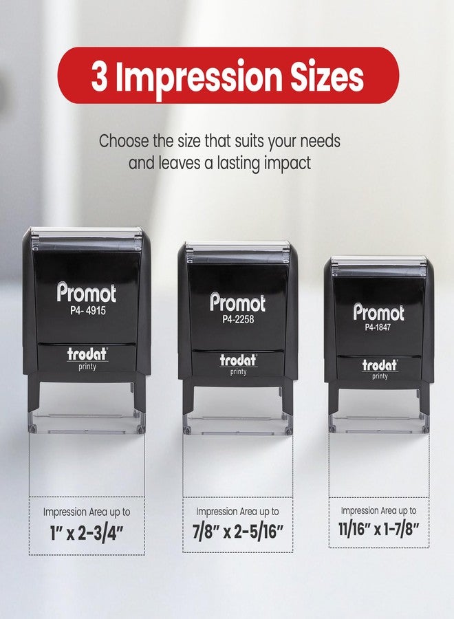 Promot Self Inking Custom Stamp - Up to 4 Lines of Personalized Text, Customized Address Stamp with Easy to Change Ink Cartridge (Medium) - Image 5