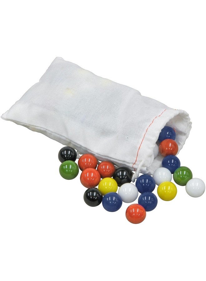 Maple Landmark Marbles for Chinese Checkers, 60 pc, 10 each of 6 colors - Made in USA. - Image 1