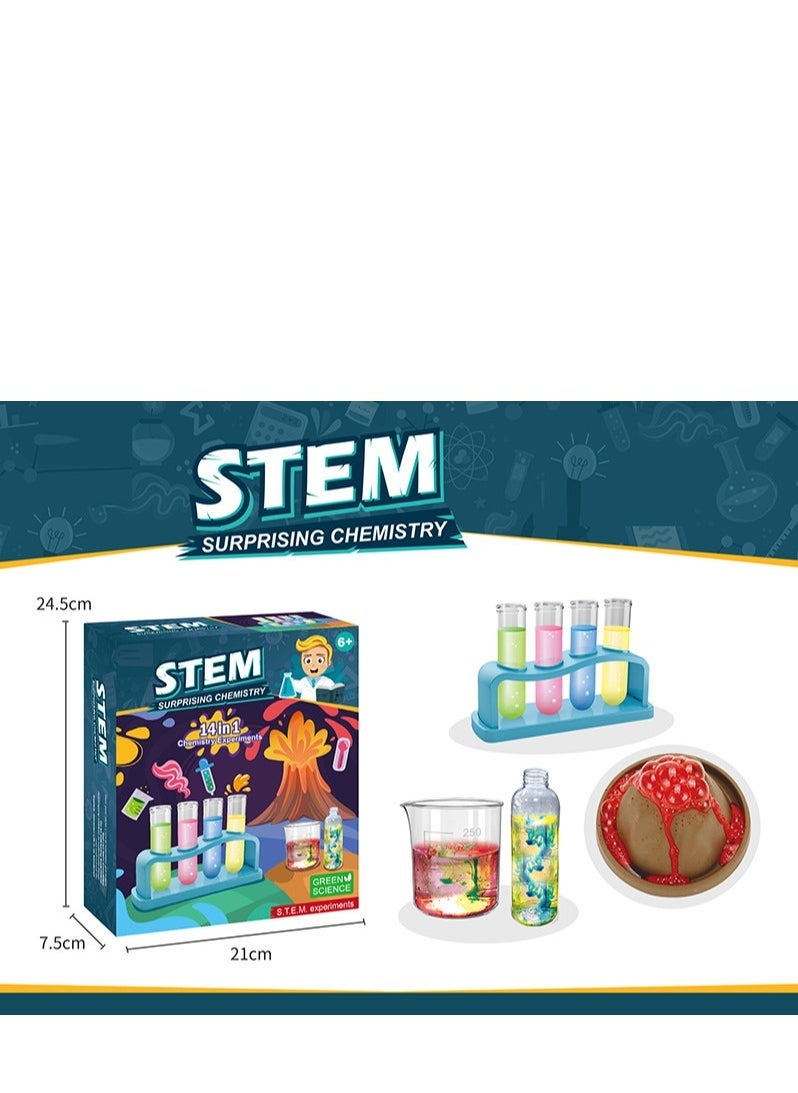 STEM 14 in 1 Chemistry Experiments,Science and Physics home chemical lab Educational Game for kids and It is an educational game that helps focus, creativity,Children's DIY 6+ Years - Image 3