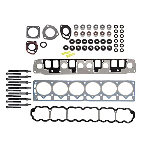 Vincos Cylinder Head Gasket Set with Head Bolts HS9076PT-4 ES71102 Compatible with Cherokee 99-01 Grand Cherokee 1999 2000 2001 2002 2003 TJ/Wrangler 00 01 02 03 - Image 1