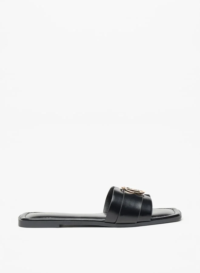 فلورا بيلا من شو إكسبرس Logo Accent Slip-On Flat Sandals