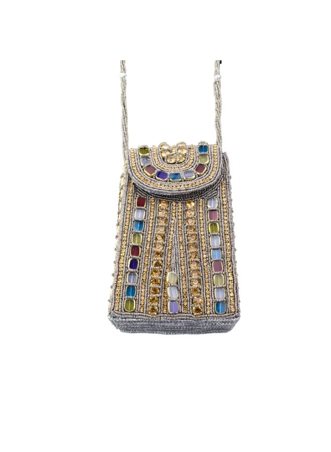 Dollar's Stylish Jute Potli Bag for Women PT28, Ethnic Drawstring Handbag, Traditional Clutch Purse for Wedding, Bridal, Festive & Party Wear, Elegant Ladies Handmade Gift Accessory Bag (Grey) - Image 3