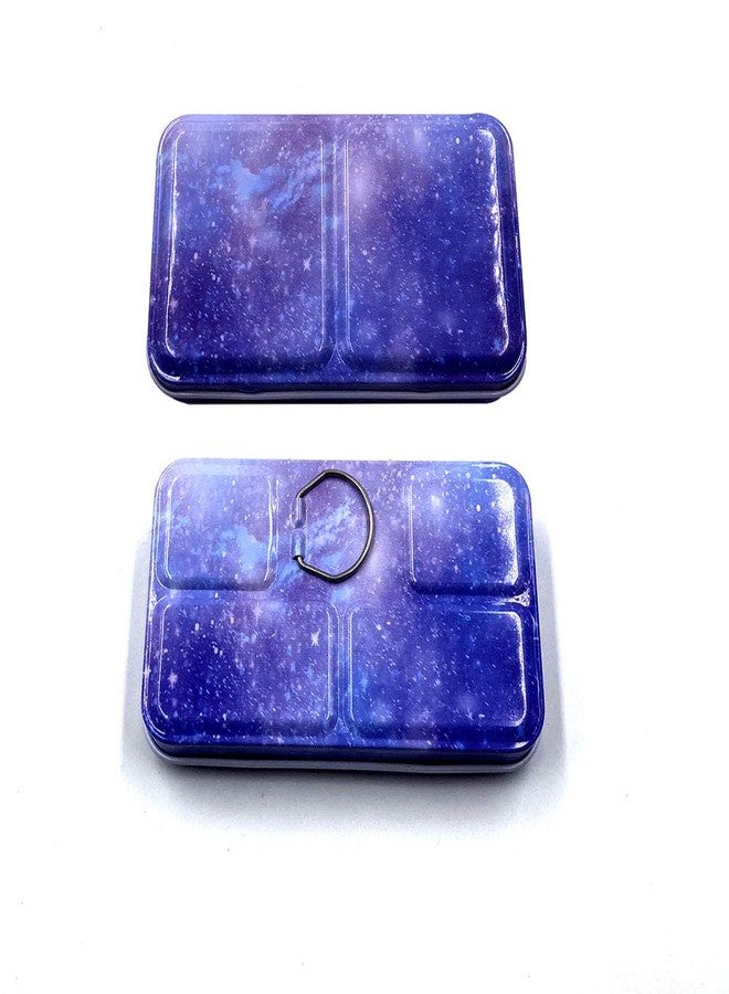 Aliotech Travel Artist Empty Watercolor Tins Box Palette Paint Case,Small Colorful Tin with 12 Pcs Half Pans (Sky) - Image 2