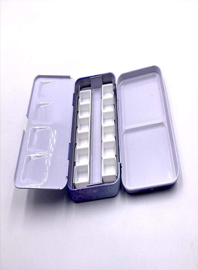 Aliotech Travel Artist Empty Watercolor Tins Box Palette Paint Case,Small Colorful Tin with 12 Pcs Half Pans (Sky) - Image 3
