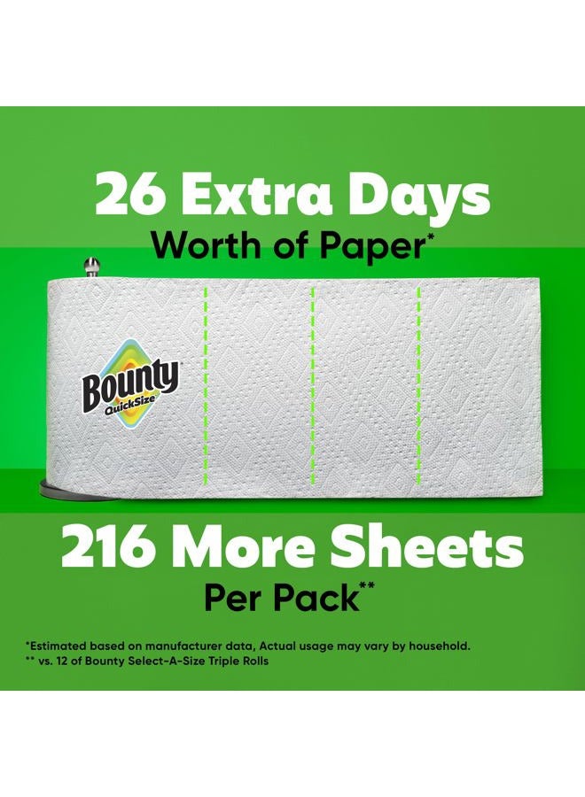 Bounty Paper Towels Quick Size White, 12 Family Triple Rolls, 141 Sheets Per Roll - Image 5