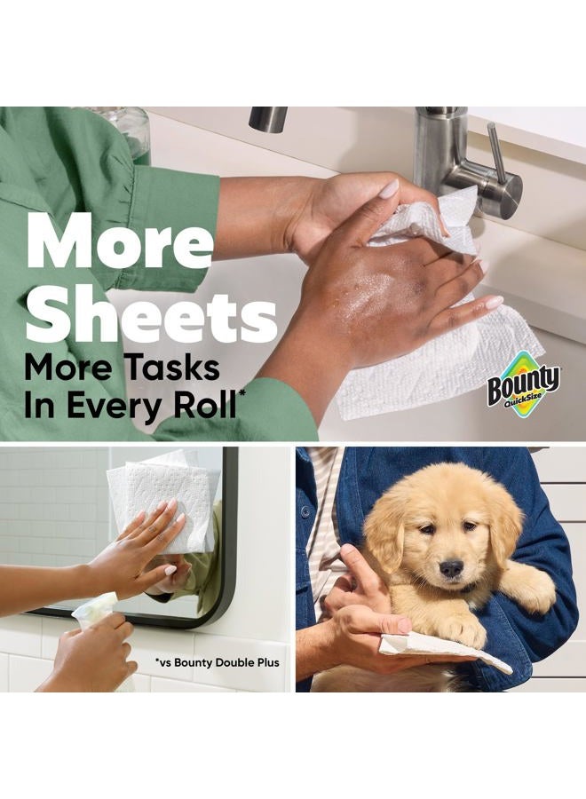 Bounty Paper Towels Quick Size White, 12 Family Triple Rolls, 141 Sheets Per Roll - Image 3
