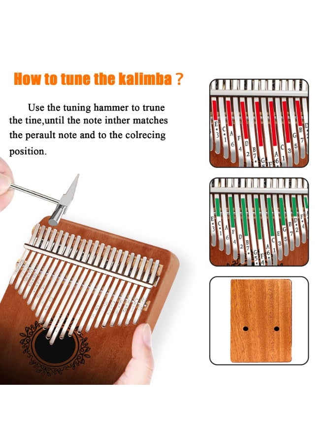 Arabest Kalimba Thumb Piano,  Portable 17 Keys Mbira Finger Piano with Tune Hammer and Instruction,Musical Instruments Birthday Gift for Adult Beginners Professional(Brown) - Image 5