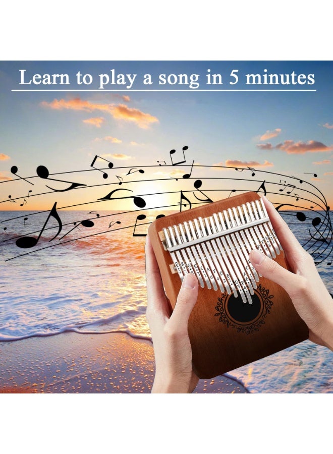 Arabest Kalimba Thumb Piano,  Portable 17 Keys Mbira Finger Piano with Tune Hammer and Instruction,Musical Instruments Birthday Gift for Adult Beginners Professional(Brown) - Image 2