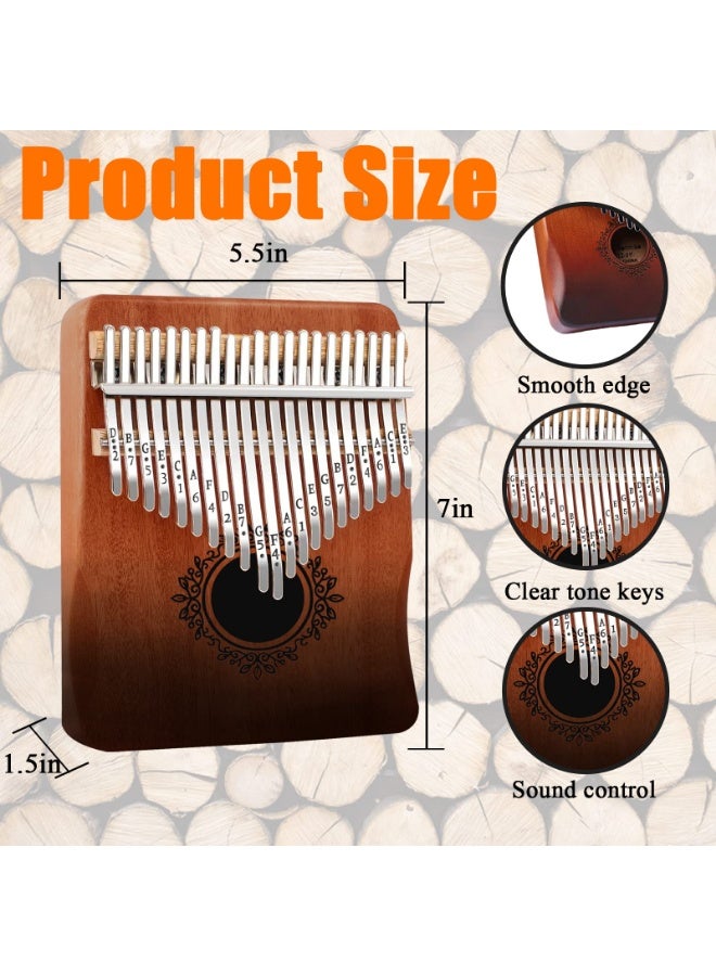 Arabest Kalimba Thumb Piano,  Portable 17 Keys Mbira Finger Piano with Tune Hammer and Instruction,Musical Instruments Birthday Gift for Adult Beginners Professional(Brown) - Image 3