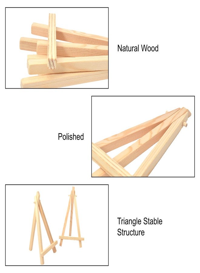 Buzz Cool Wooden Easel Stand | Display Tabletop Tripod Stand for Mini Canvas, Art Decoration | Small Easel Stand for Artists Photos Card Wedding Decoration | 6 inch, 10pcs - Image 4