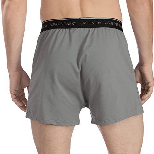 Fishers Finery Mens Tag Less Modal Cotton Microfiber Boxers; 3 Pack (Multi, M) - Image 2