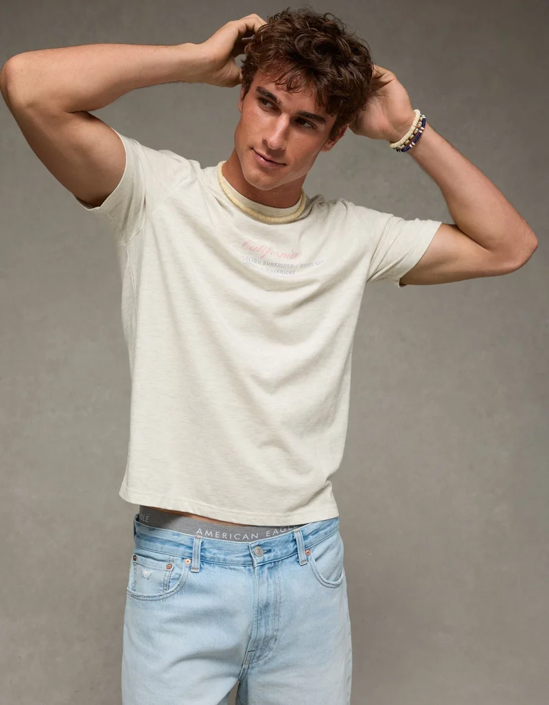 American Eagle AE Standard Fit Destination Graphic T-Shirt