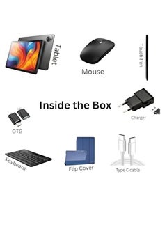 Oteeto Tab14 5G WiFi Android Tablet With 11Inch Display 8GB RAM 512GB Rom and 8000mAh Battery with Keyboard and Wireless Mouse Grey  - Image 4