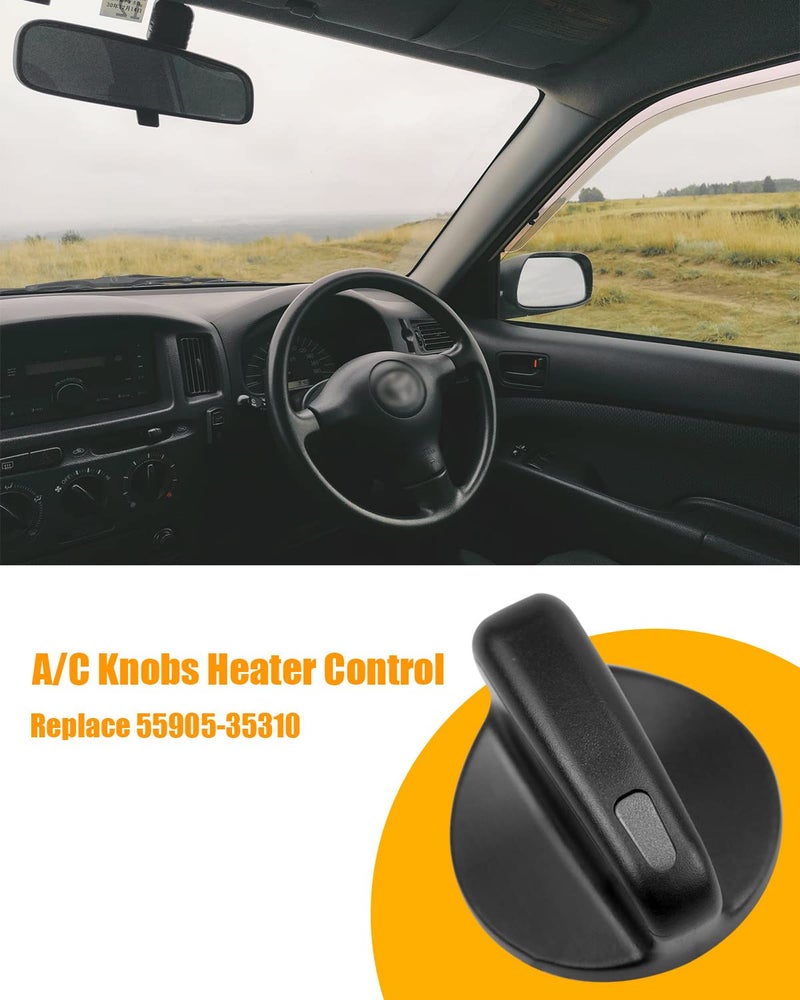 GUZIKO A/C Control Knob Fan Heater Control Konbs Replace 55905-35310 Fit for Toyota Tacoma 1995-2004, 3Pcs HVAC Fan Control Knob A/C Temperature Control Button - Image 3