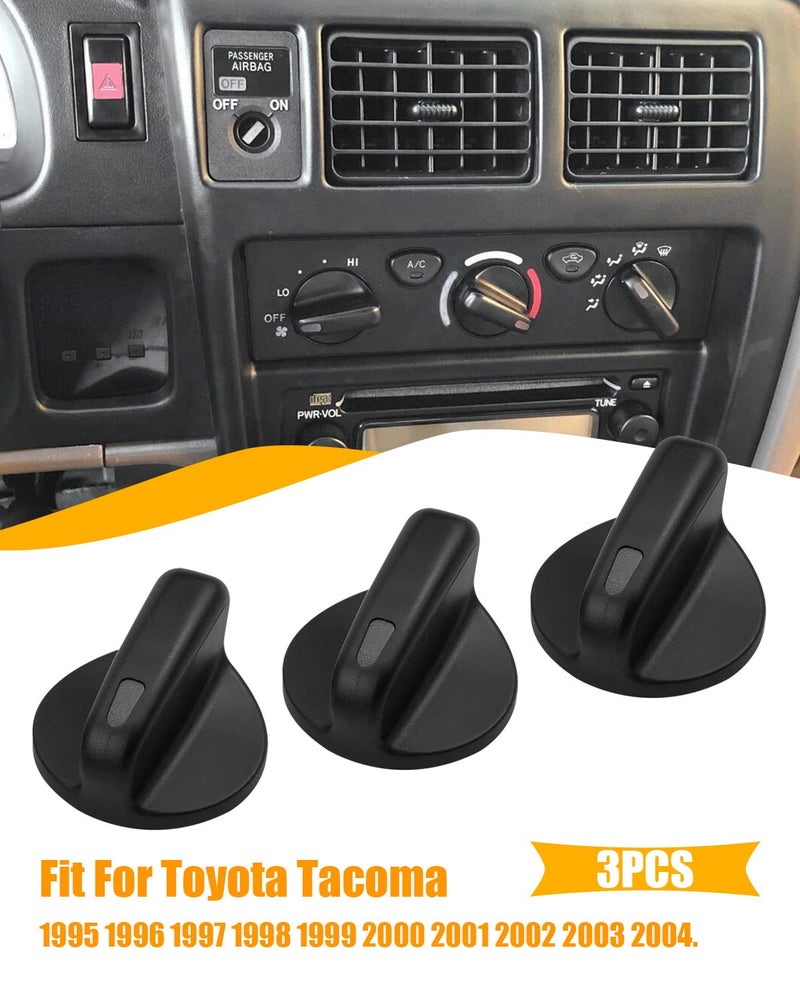 GUZIKO A/C Control Knob Fan Heater Control Konbs Replace 55905-35310 Fit for Toyota Tacoma 1995-2004, 3Pcs HVAC Fan Control Knob A/C Temperature Control Button - Image 4