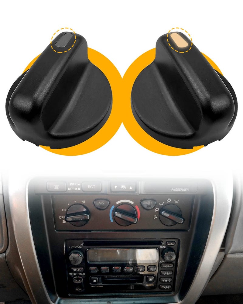 GUZIKO A/C Control Knob Fan Heater Control Konbs Replace 55905-35310 Fit for Toyota Tacoma 1995-2004, 3Pcs HVAC Fan Control Knob A/C Temperature Control Button - Image 5