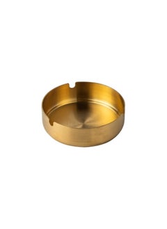 Generic Set of 2 Metal Golden Ashtrays 10 cm  - Image 4