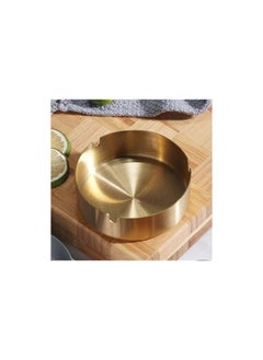 Generic Set of 2 Metal Golden Ashtrays 10 cm  - Image 5