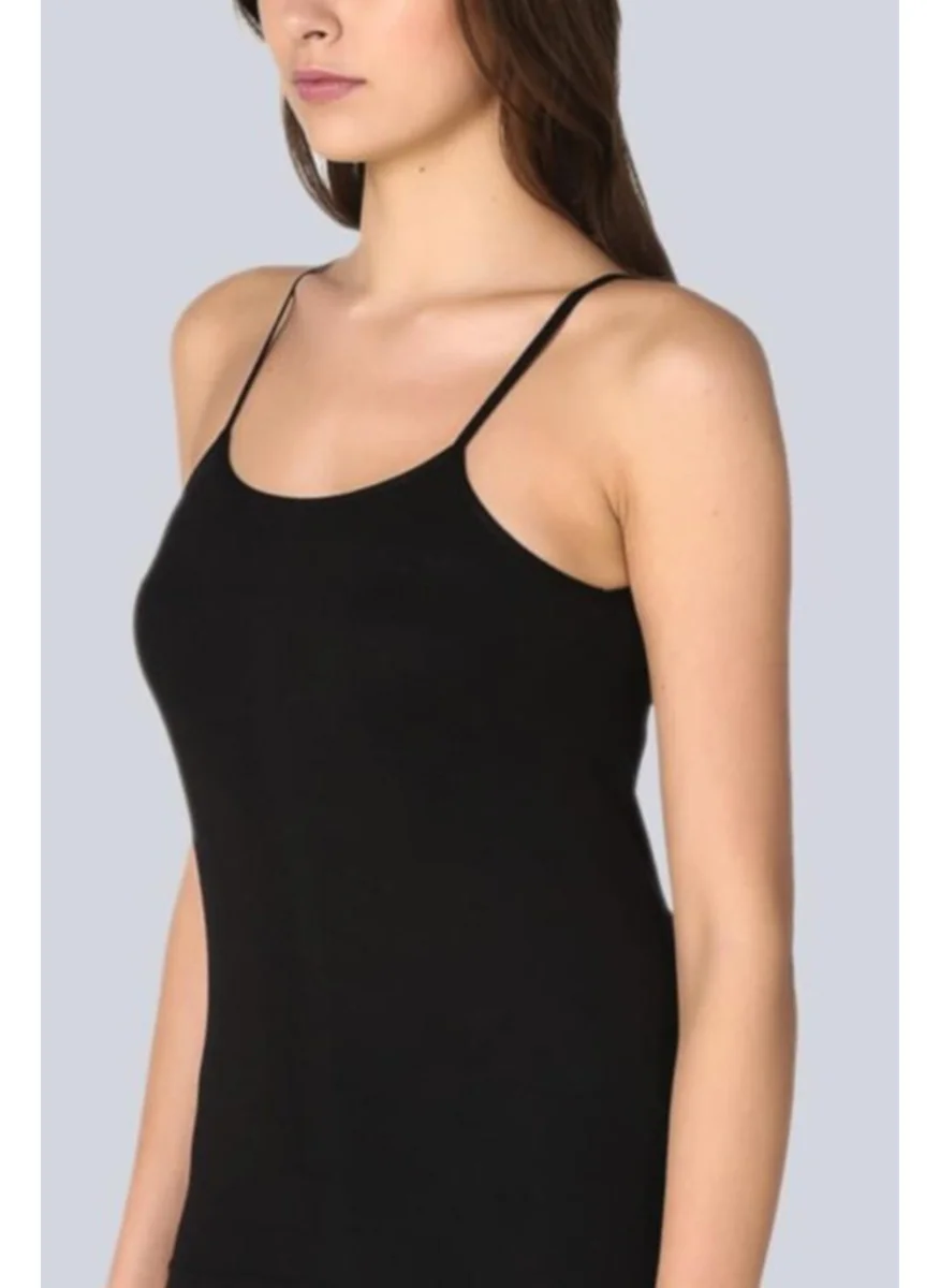 توتكو 0135 Women's Ribbed Cotton Thread Strap Undershirt, Pack of 6