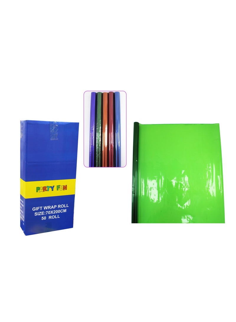 بارتي فن رول تغليف هدايا شفاف أنيق لحفلات أعياد الميلاد مقاس 70 × 200 سم - Image 2