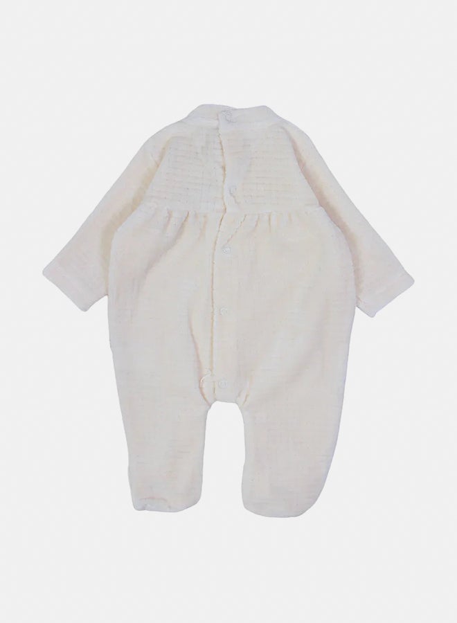 Bumber Baby Girls Plain Velvet Baby Bodysuit - Image 3