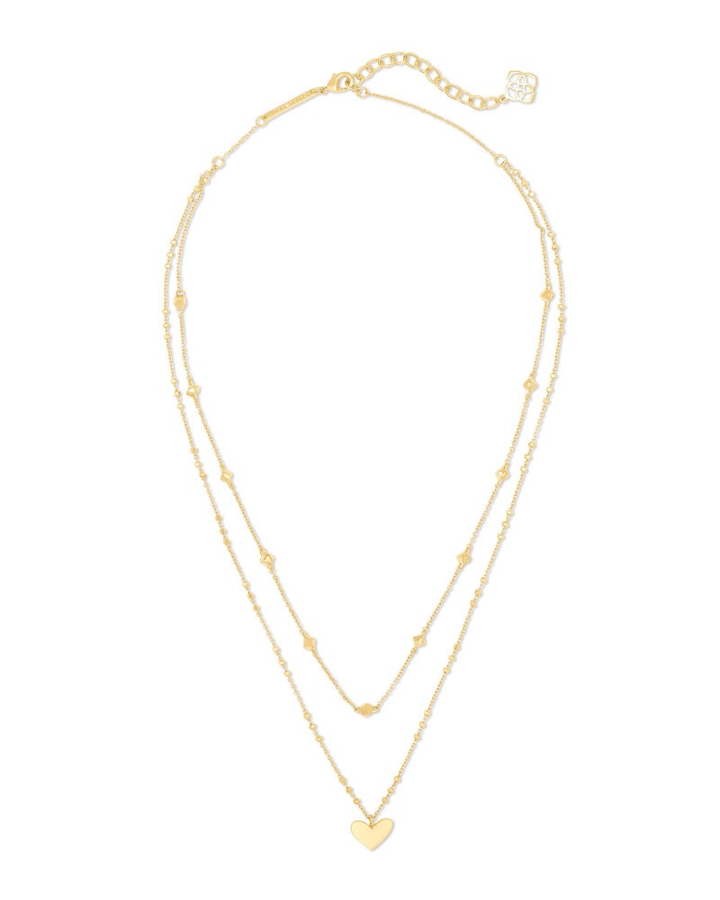 Kendra Scott Ari Heart Multistrand Necklace in 14k Gold-Plated Brass, Fashion Jewelry for Women - Image 2