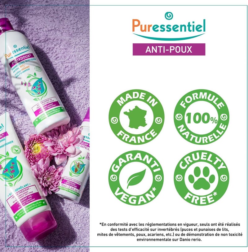 Puressentiel Head Lice Prevention and Repellent Spray For Kids and Adults Proven 24 h Protection Against Head Lice and Infestations 100 percent Natural Active Ingredients Vegan Cruelty Free 75 ml - Image 4