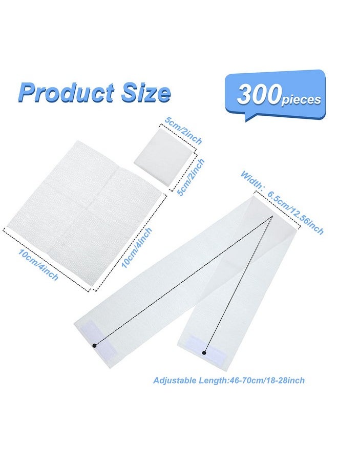 Maxcheck 300 Pieces Disposable Spa Facial Headbands Disposable Esthetic Wipe Sets Nonwoven Facial Wipes Square Aesthetic Wipe For Product Application  - Image 5