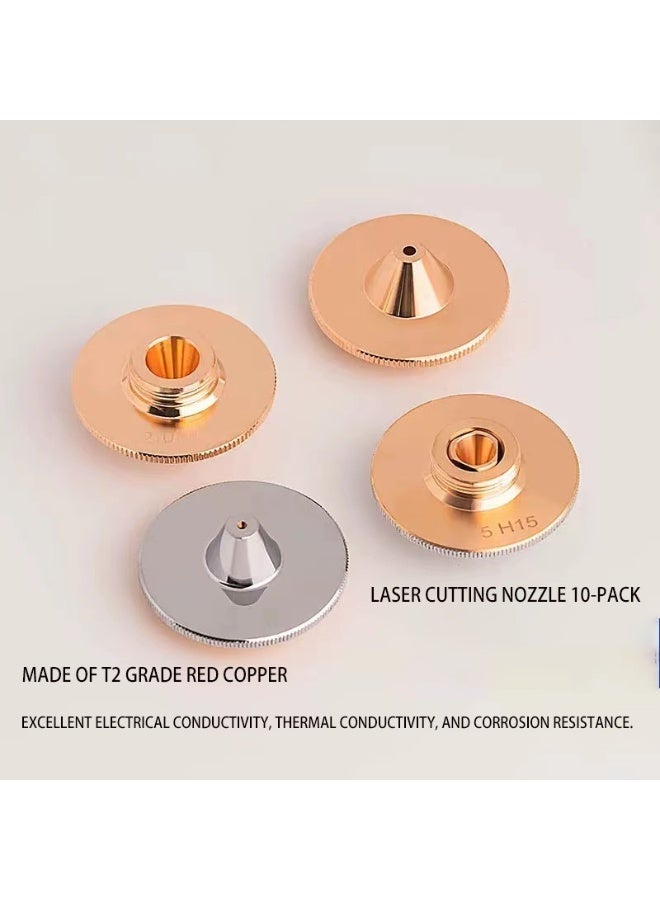 Laser Cutting Nozzle |  D28 1.5mm Copper Single-Layer | 10-Pack for CNC Metalworking - Image 1