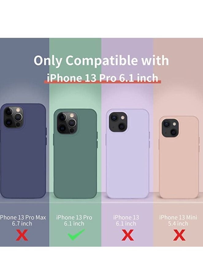 iPhone 13 Pro Case Cover 6.1 Inch Case Silicone Protective Case Soft Silicone Case with Soft Microfiber Lining,Anti-Scratch,Slim Thin Cover for iPhone 13 Pro Cover Case(Dark Green) - Image 4