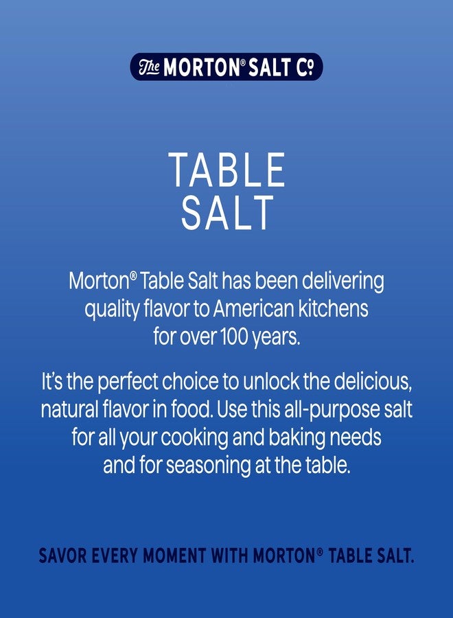 Morton Plain Salt, (26 oz), 2-Pack - All-Purpose, Non-Iodized Salt, Perfect for Cooking & Table Use - Image 4