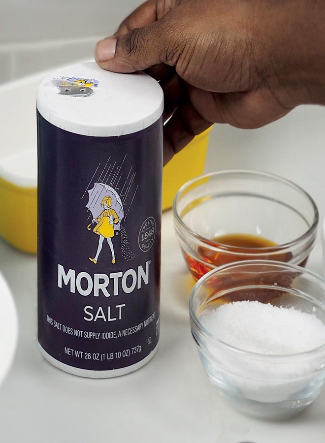 Morton Plain Salt, (26 oz), 2-Pack - All-Purpose, Non-Iodized Salt, Perfect for Cooking & Table Use - Image 2