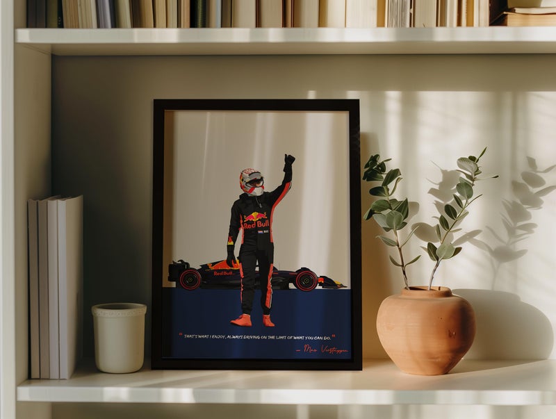 QUOTE - UNQUOTE ART Max Verstappen Frame, F1 Poster, 11x14 inches, Black Frame - Image 3