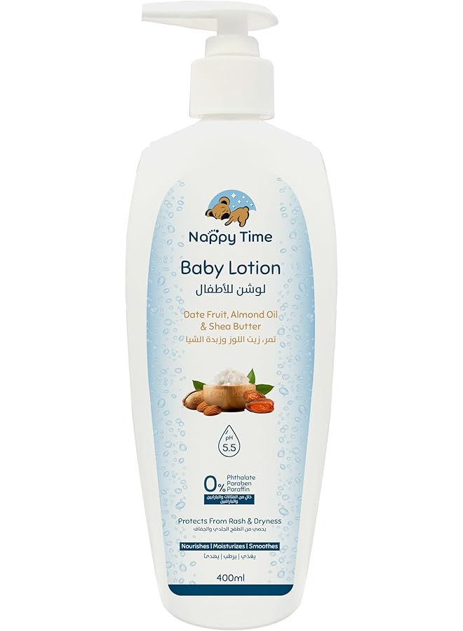 Nappy time Baby Lotion Dates Almond And Shea Butter 400Ml - Image 1
