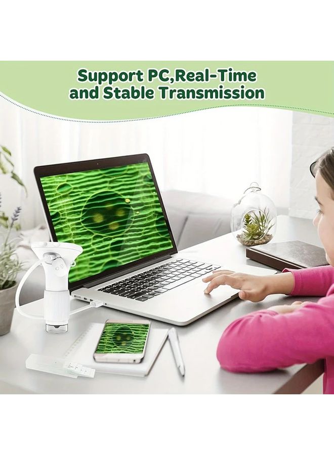 Brown Kids Microscope Pocket Handheld Magnifying Glass Science Toy Gift For Boys Girls - Image 4