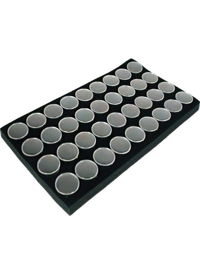 FindingKing 36 Black Foam Gem Jars Gemstone Storage Display Tray Insert