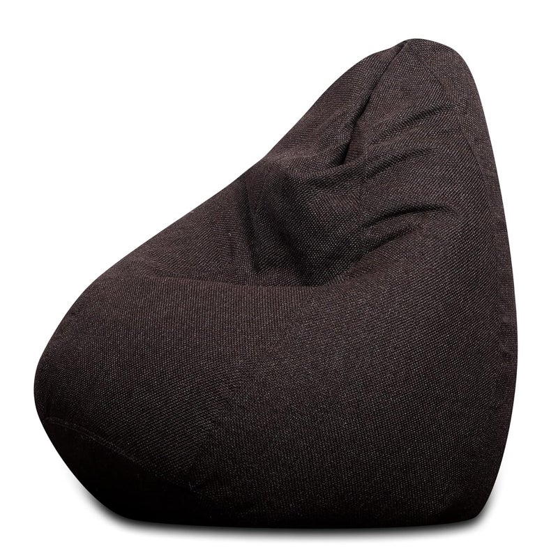 Generic Alfanso ORGANIX Collection Classic Bean Bag Jumbo SAC Size Chocolate Brown Color in Organic Jute Fabric Cover Only - Image 1