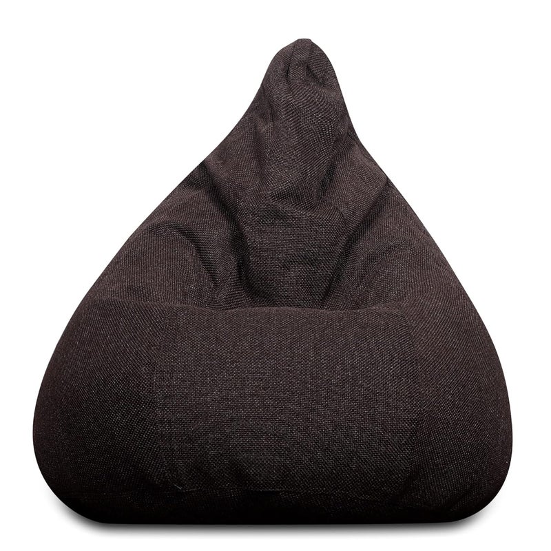 Generic Alfanso ORGANIX Collection Classic Bean Bag Jumbo SAC Size Chocolate Brown Color in Organic Jute Fabric Cover Only - Image 5