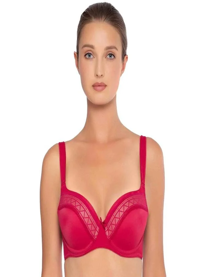 Triumph Triumph Women's Polyamide Wired Casual T-Shirt Bra (123I292_Red)