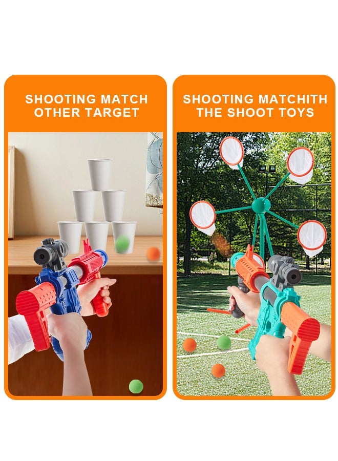 ERTYU Shooting Games Toys for Age 3+ Year Old Boys, Kids Toy Sports & Outdoor Game with Moving Shooting Target & 2 Popper Air Toy Guns & 24 Foam Balls, Gifts for Boys and Girls - Image 4