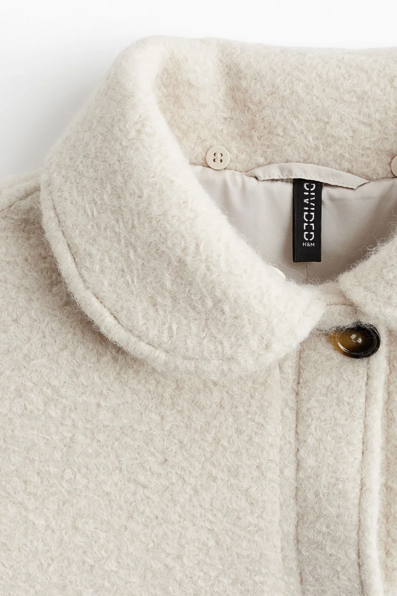 H&M Fluffy-collar twill jacket